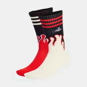 100 Thieves Crew Mens Socks (Black/Red/Beige)