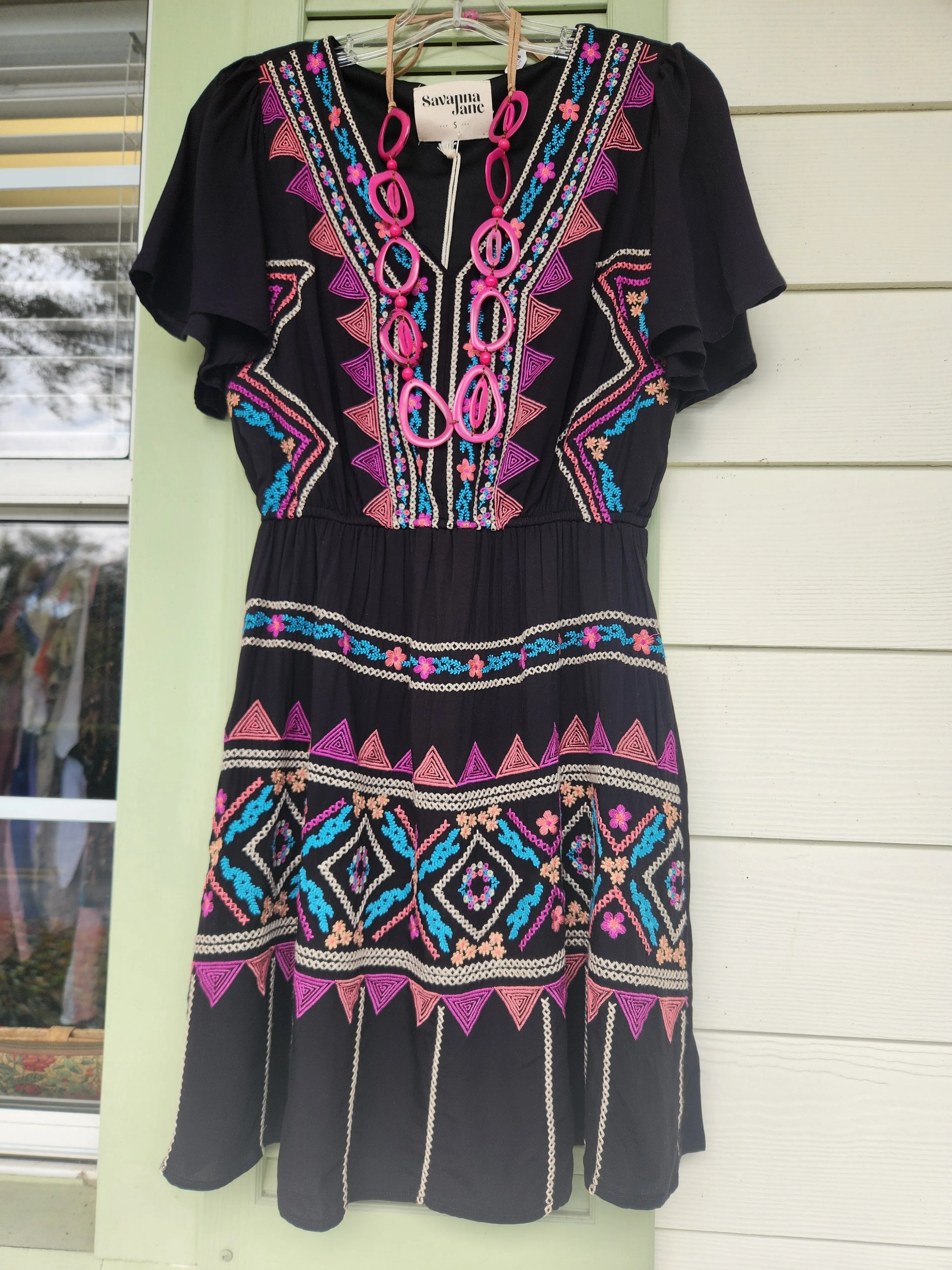 10081 Embroidered Dress