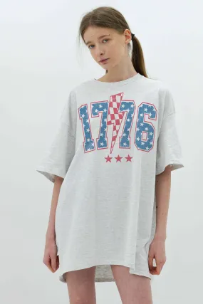 1776 Lightning Oversized Tee