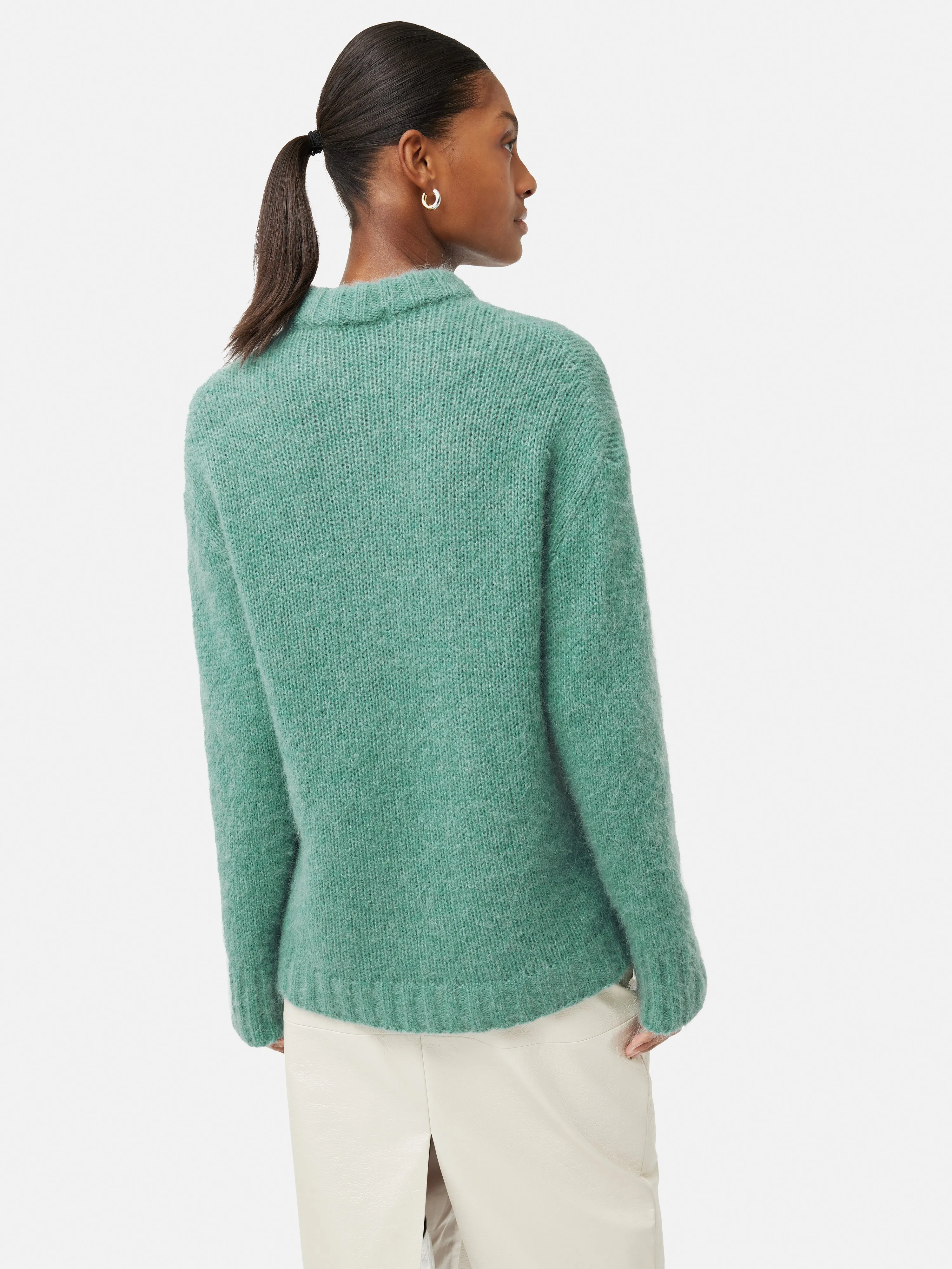 Alpaca Blend Oversized Jumper | Blue