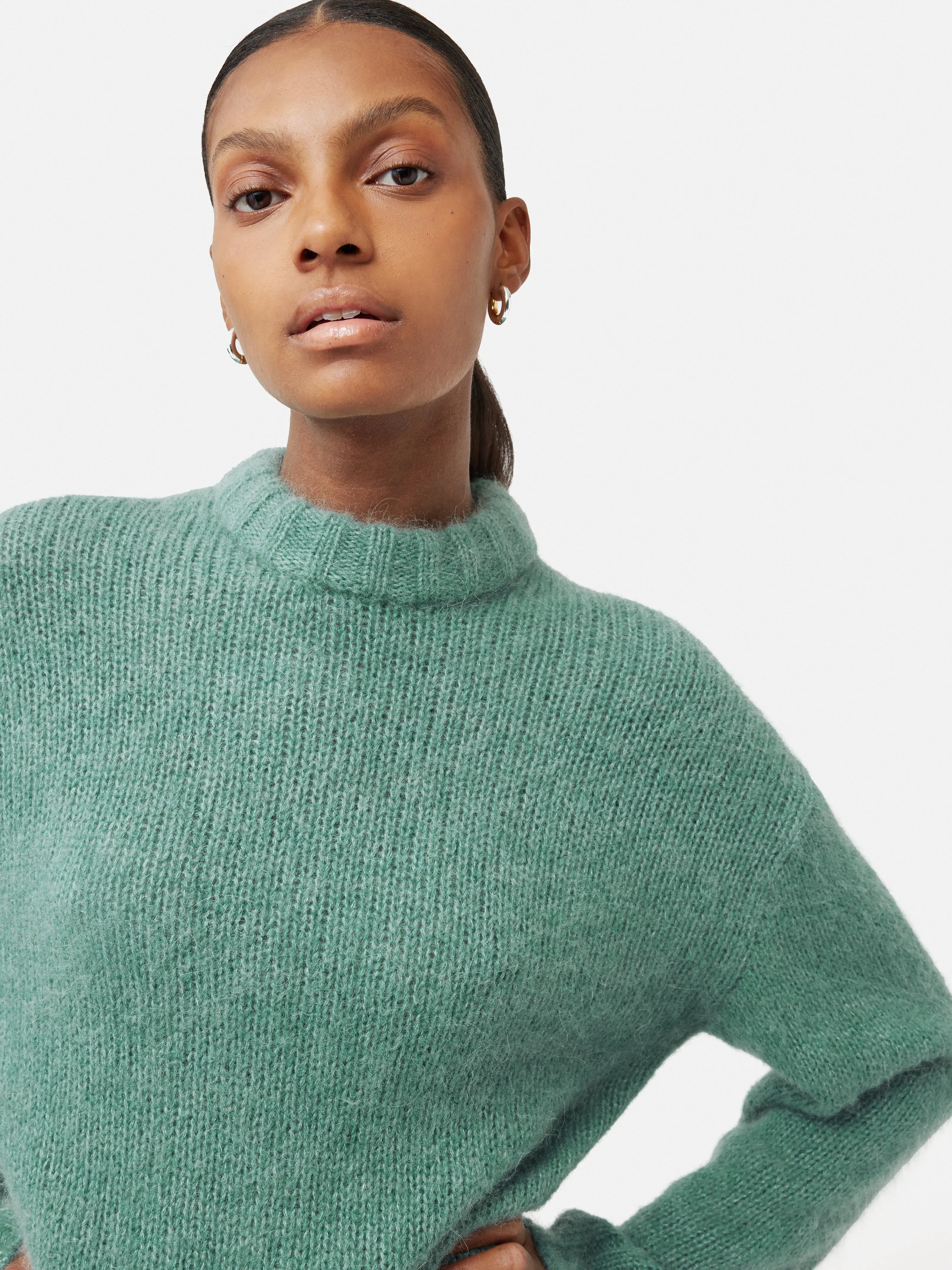 Alpaca Blend Oversized Jumper | Blue