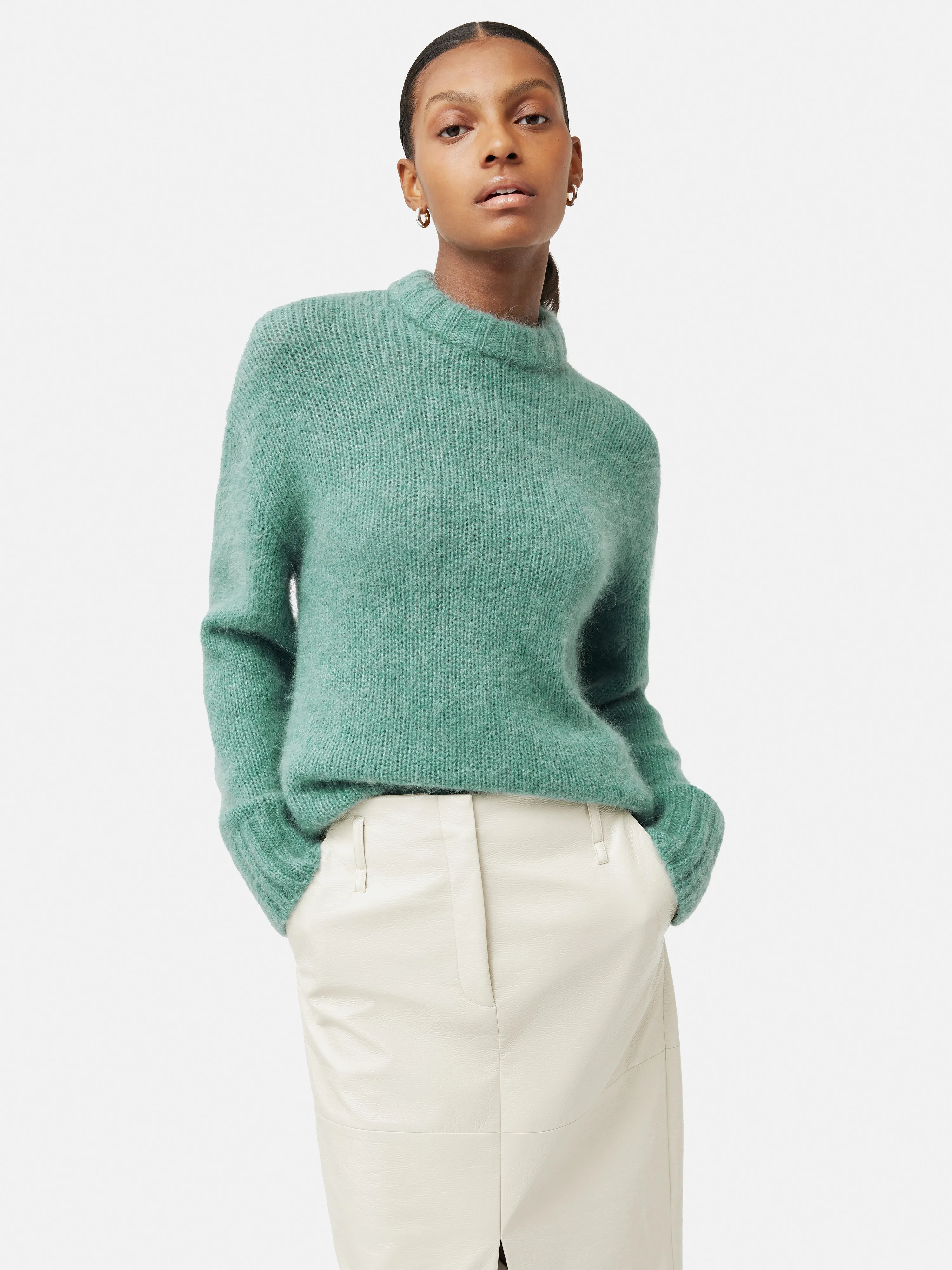 Alpaca Blend Oversized Jumper | Blue