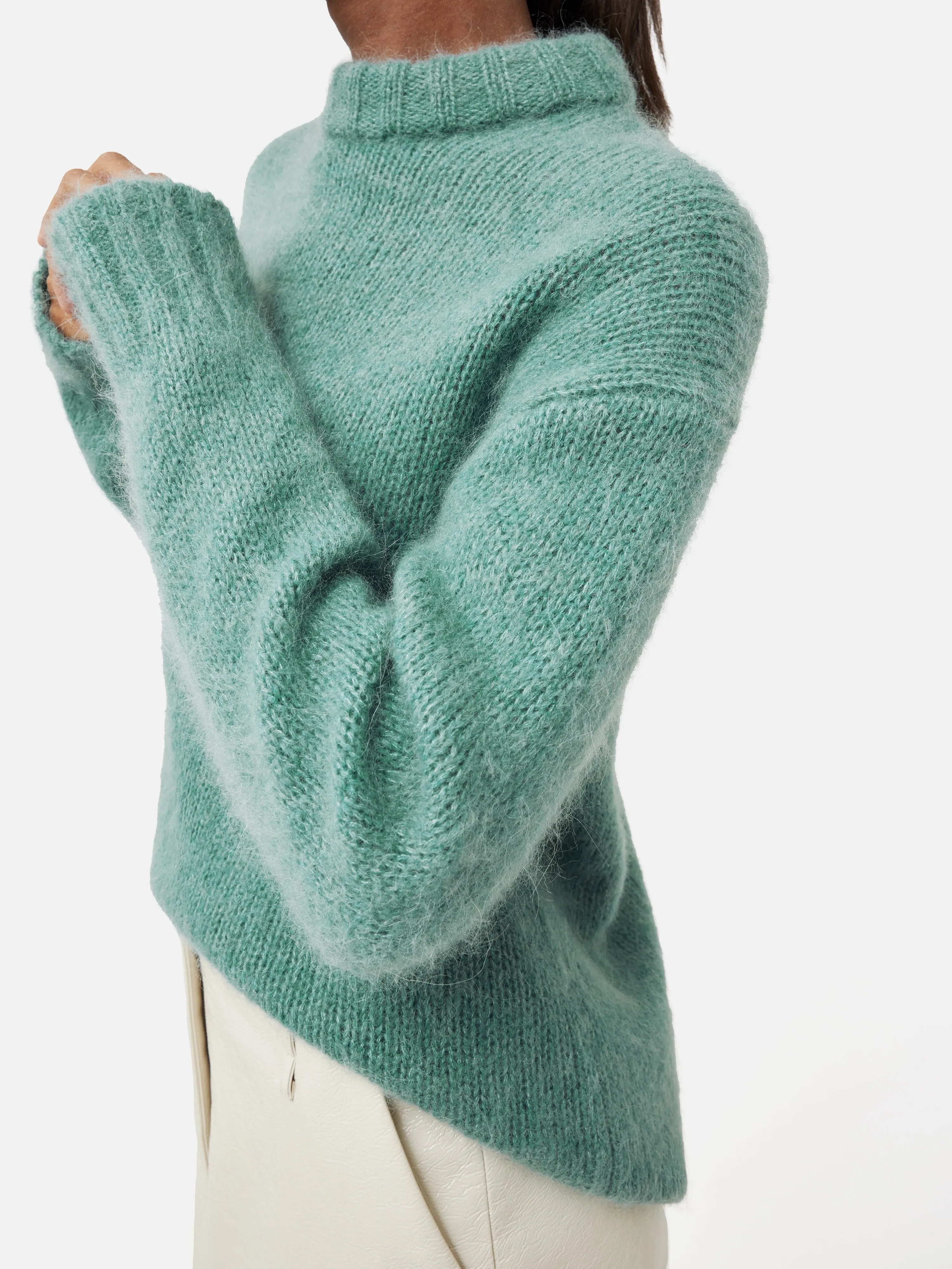 Alpaca Blend Oversized Jumper | Blue