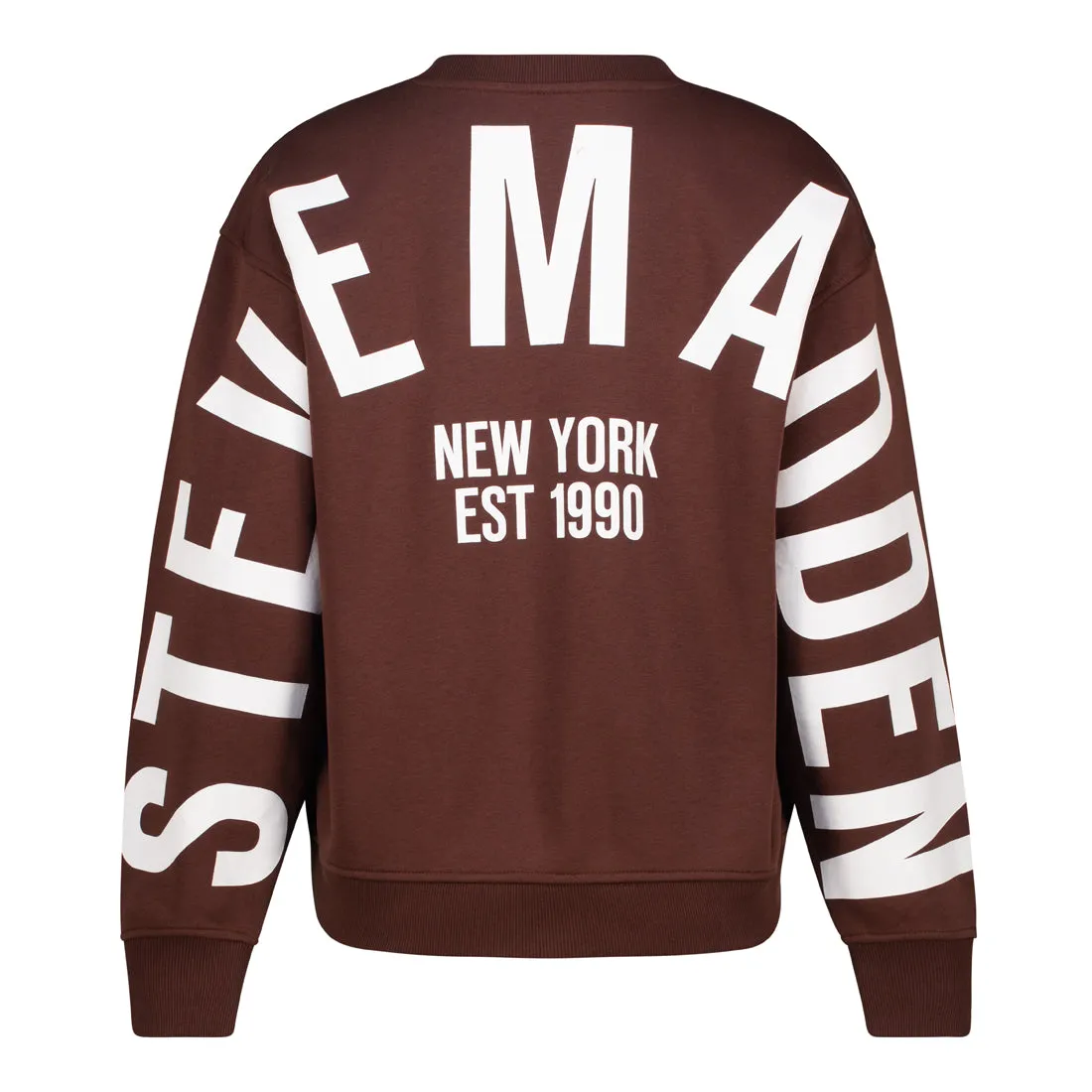 AMELIA BROWN CHOCOLATE OVERSIZED CREW NECK FLEECE SWEAT