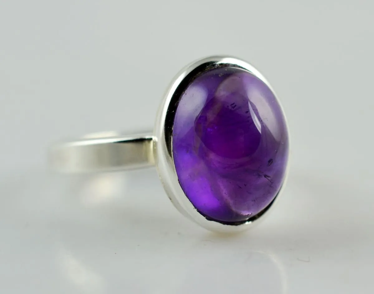 Amethyst 925 Solid Sterling Silver Handmade Ring