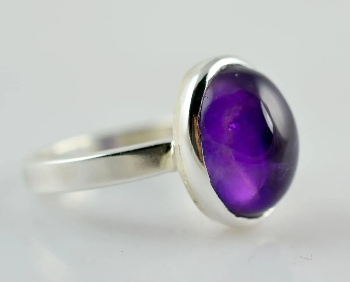 Amethyst 925 Solid Sterling Silver Handmade Ring