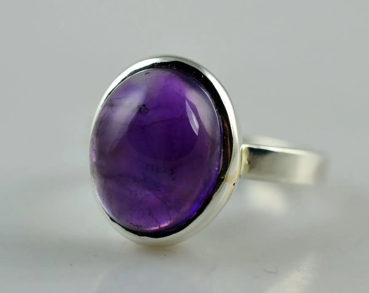 Amethyst 925 Solid Sterling Silver Handmade Ring