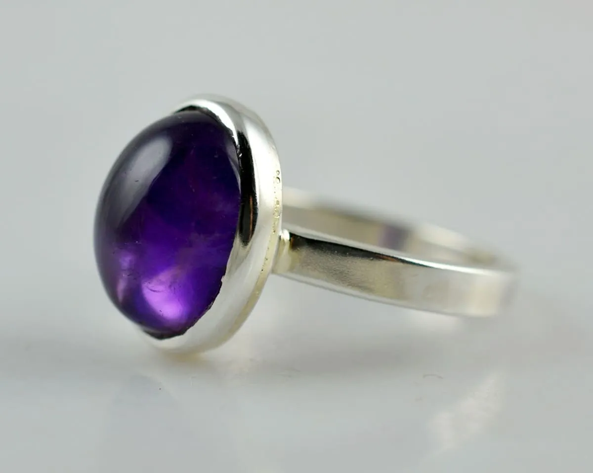 Amethyst 925 Solid Sterling Silver Handmade Ring