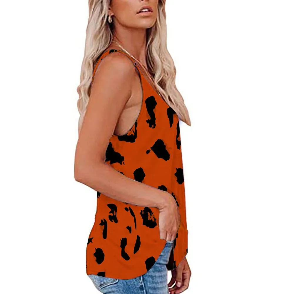 Animal Print Loose Fitting Tank top