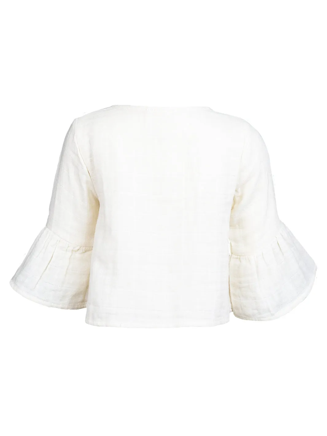 Arya Embroidered Top - Sand