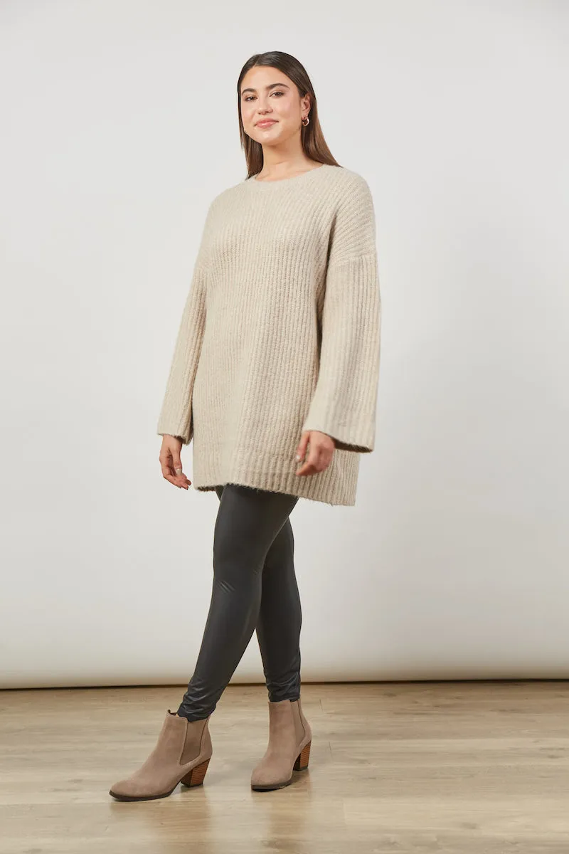 Avenue Oversized Jumper, Buff