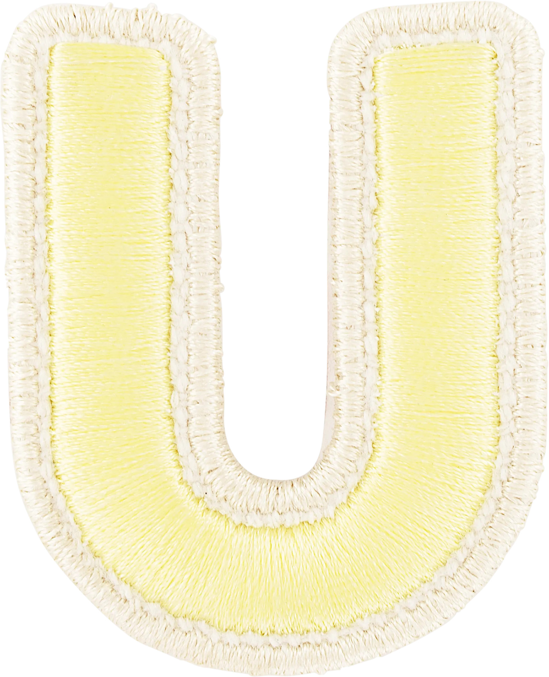 Banana Rolled Embroidery Letter Patch