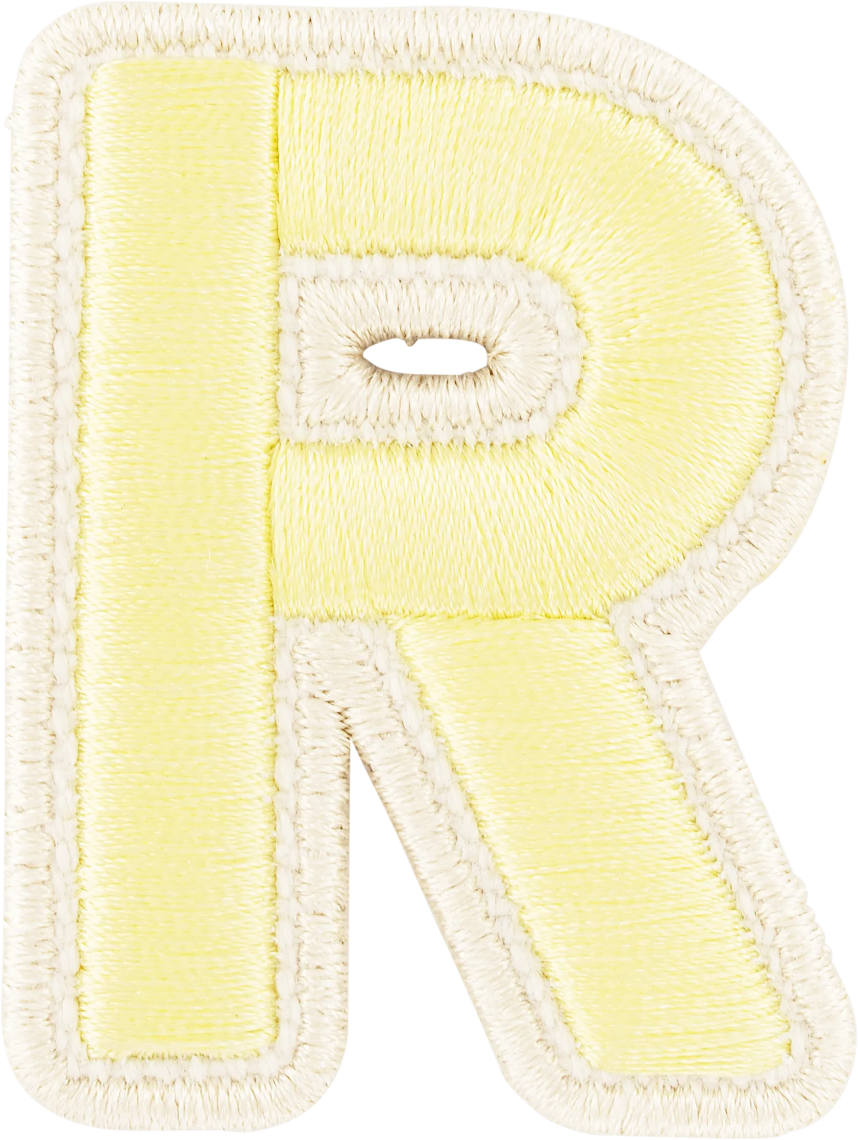 Banana Rolled Embroidery Letter Patch