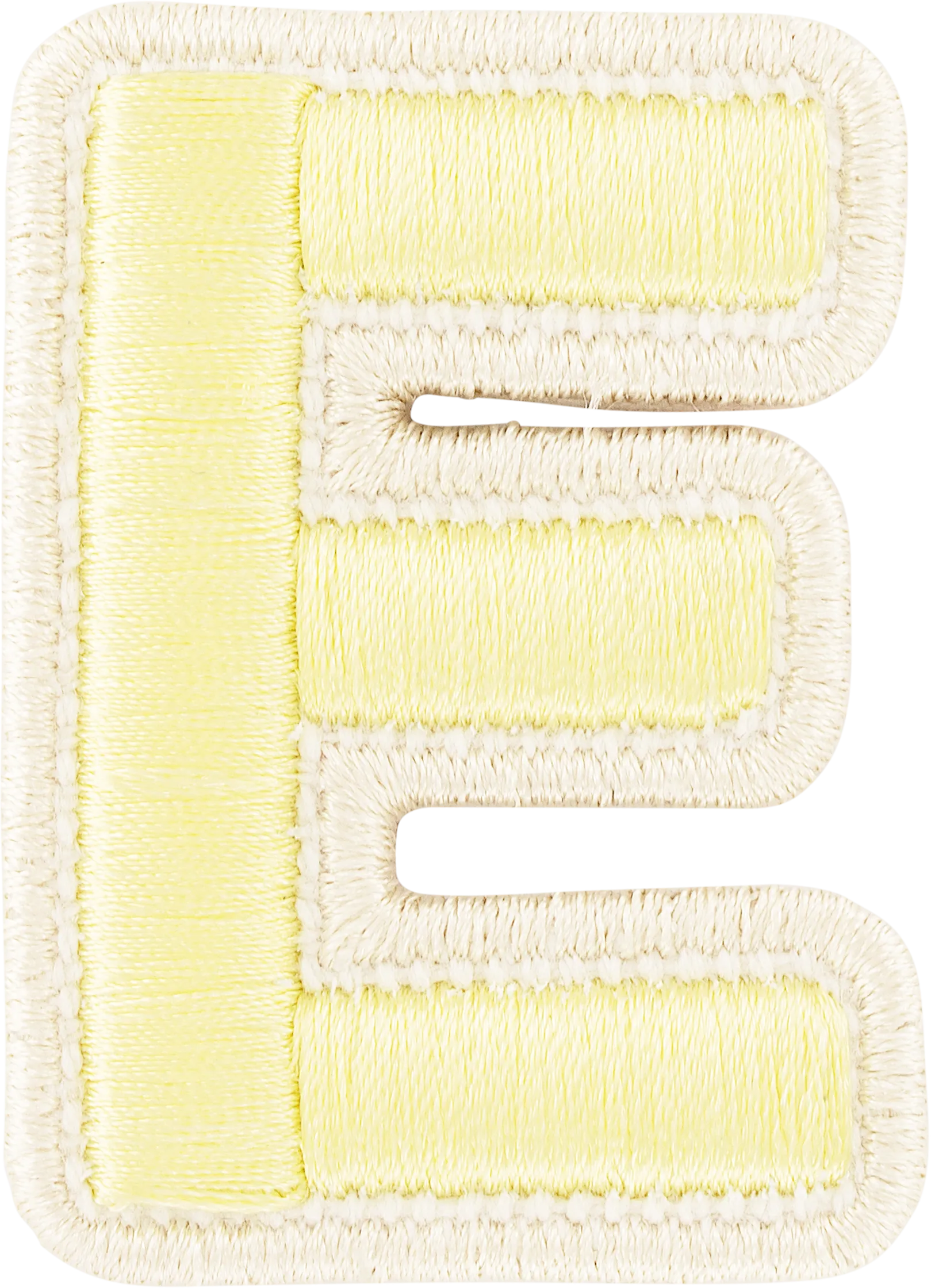 Banana Rolled Embroidery Letter Patch