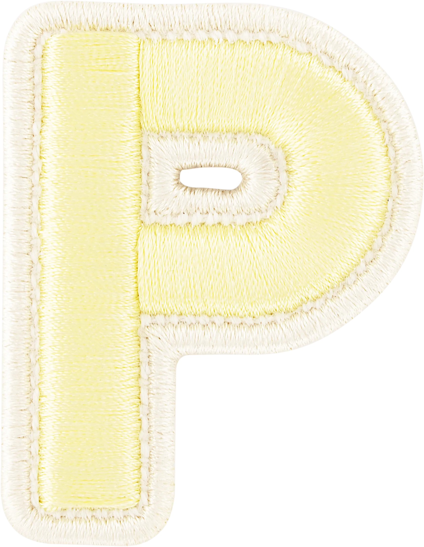 Banana Rolled Embroidery Letter Patch