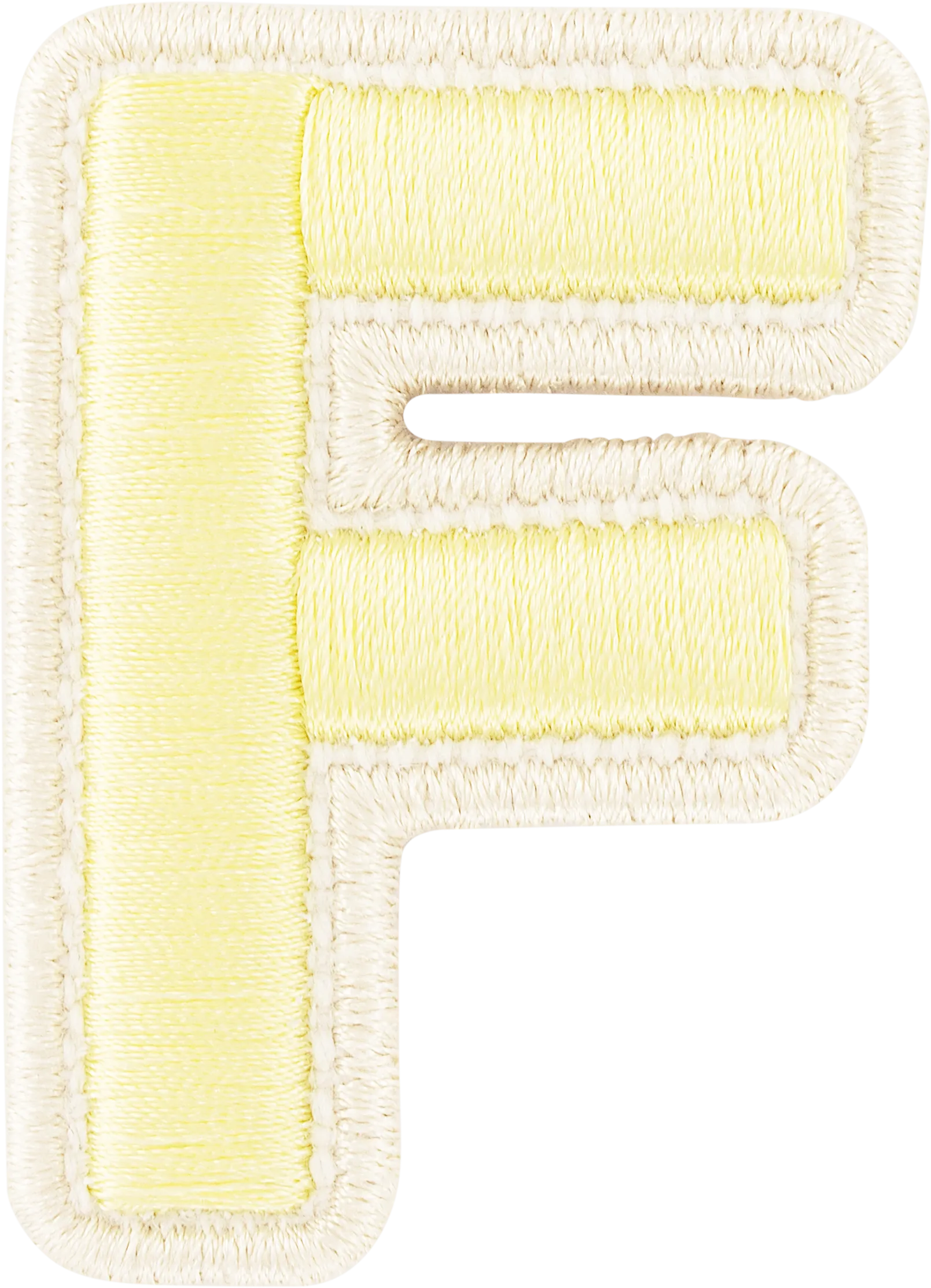 Banana Rolled Embroidery Letter Patch