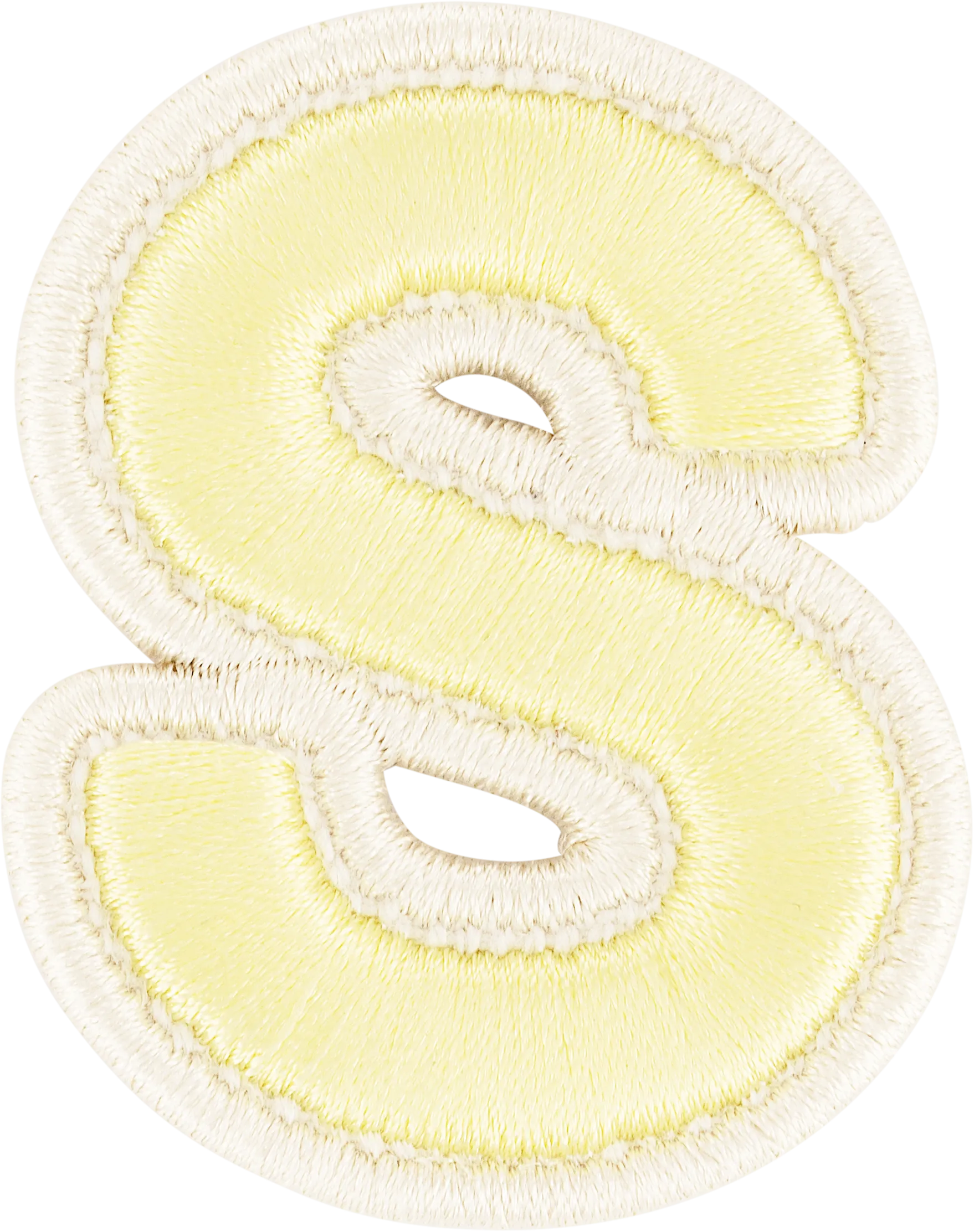 Banana Rolled Embroidery Letter Patch