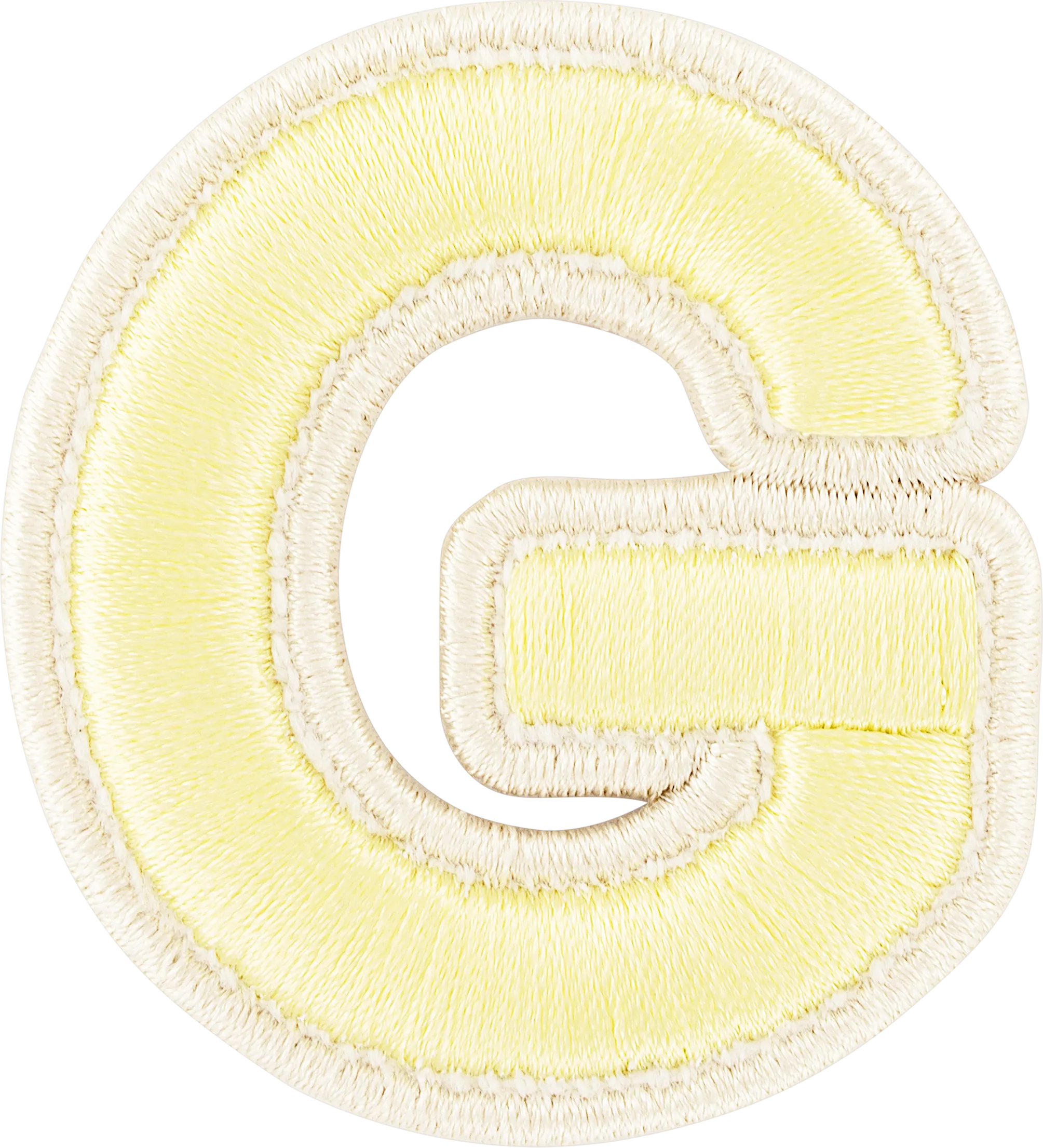 Banana Rolled Embroidery Letter Patch