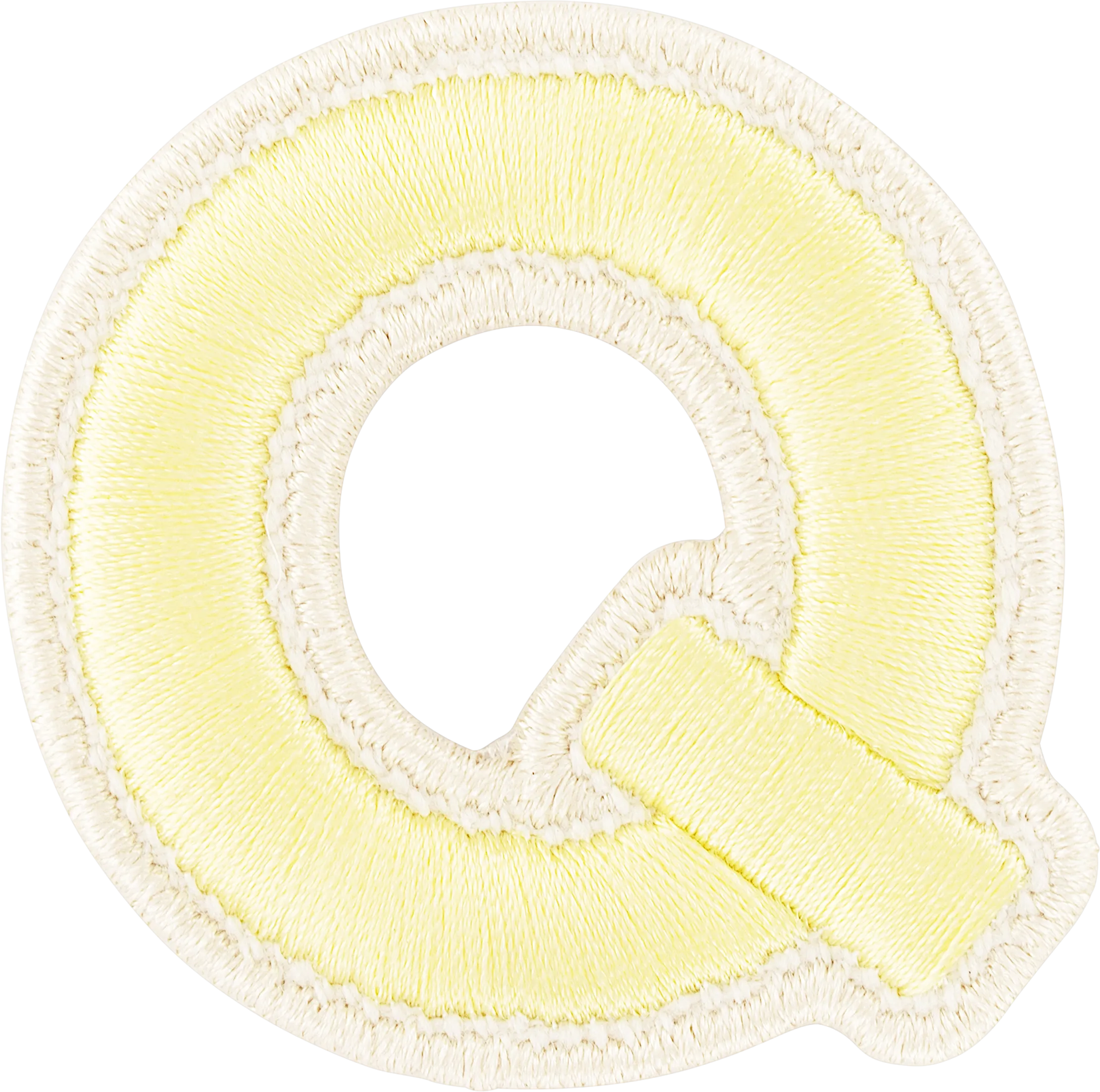 Banana Rolled Embroidery Letter Patch