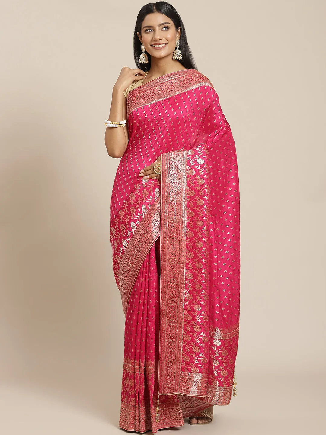 Banarasi Handloom Embroidered Saree