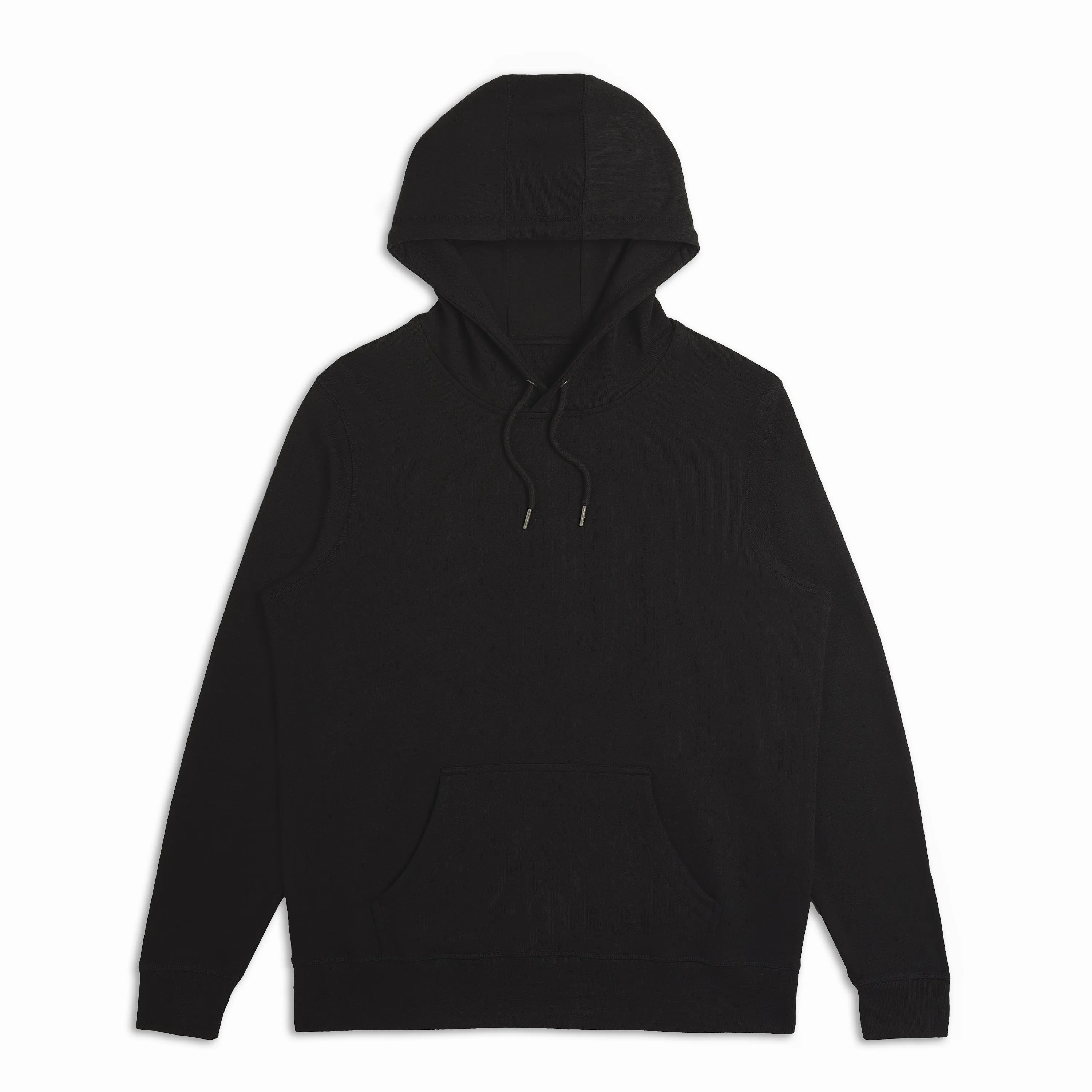 Black Organic Cotton French Terry Hooded Sweatshirt