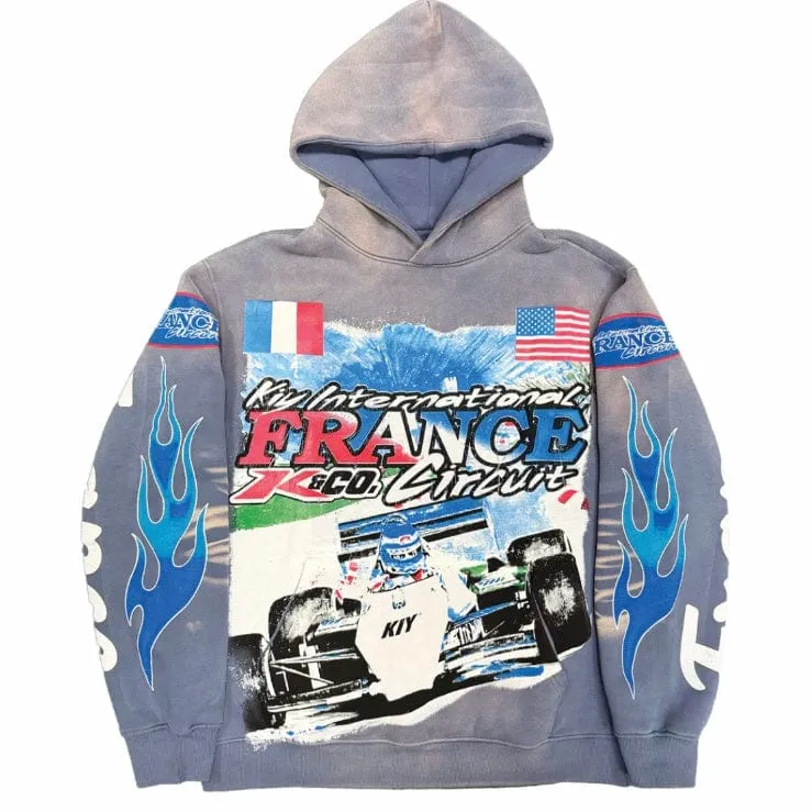 By Kiy Studios France Circuit Hoodie (Sun Faded Pacific)