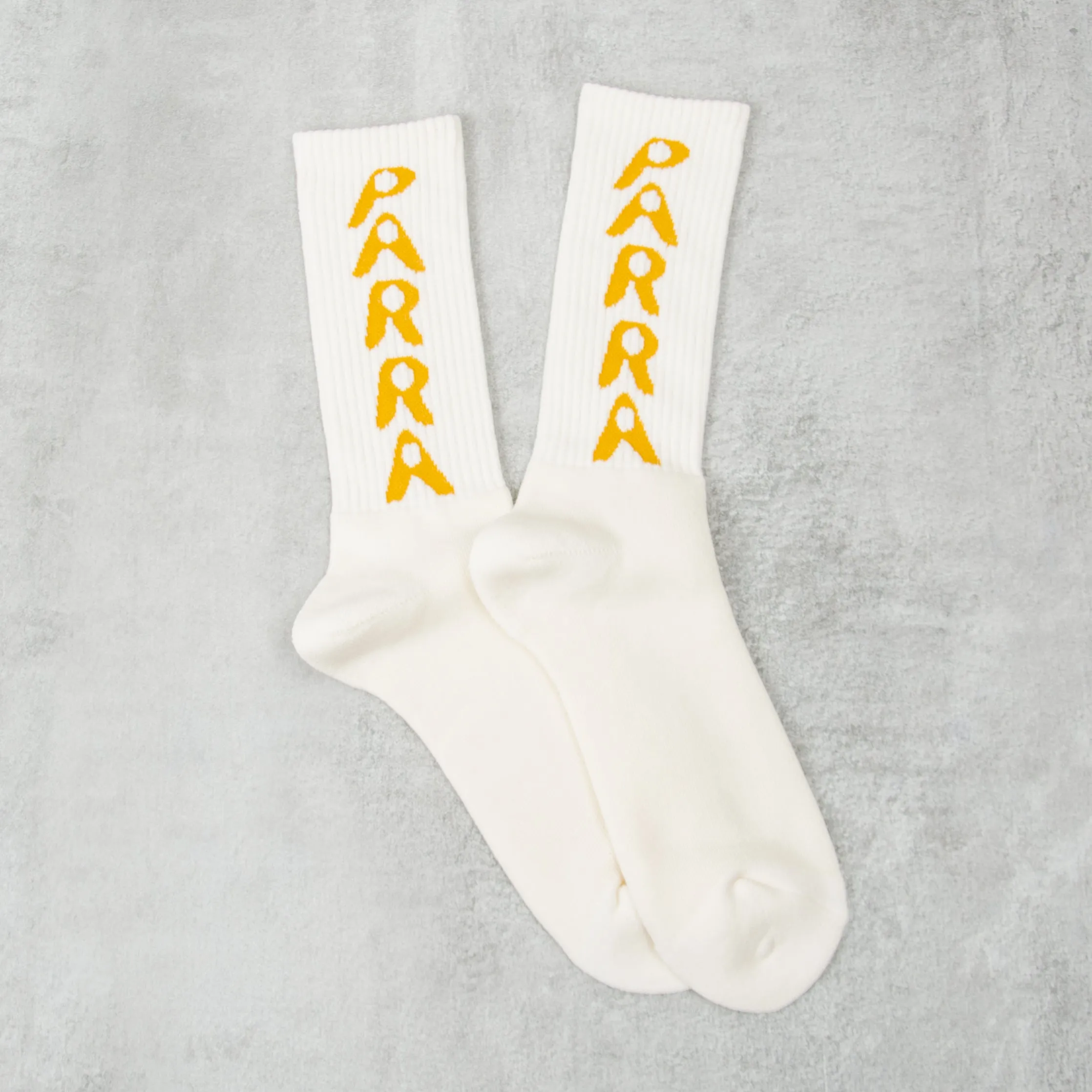 By Parra Hole Logo Crew Sock - White