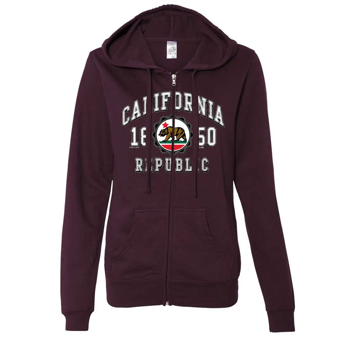 California Republic 1850 Ladies Zip-Up Hoodie