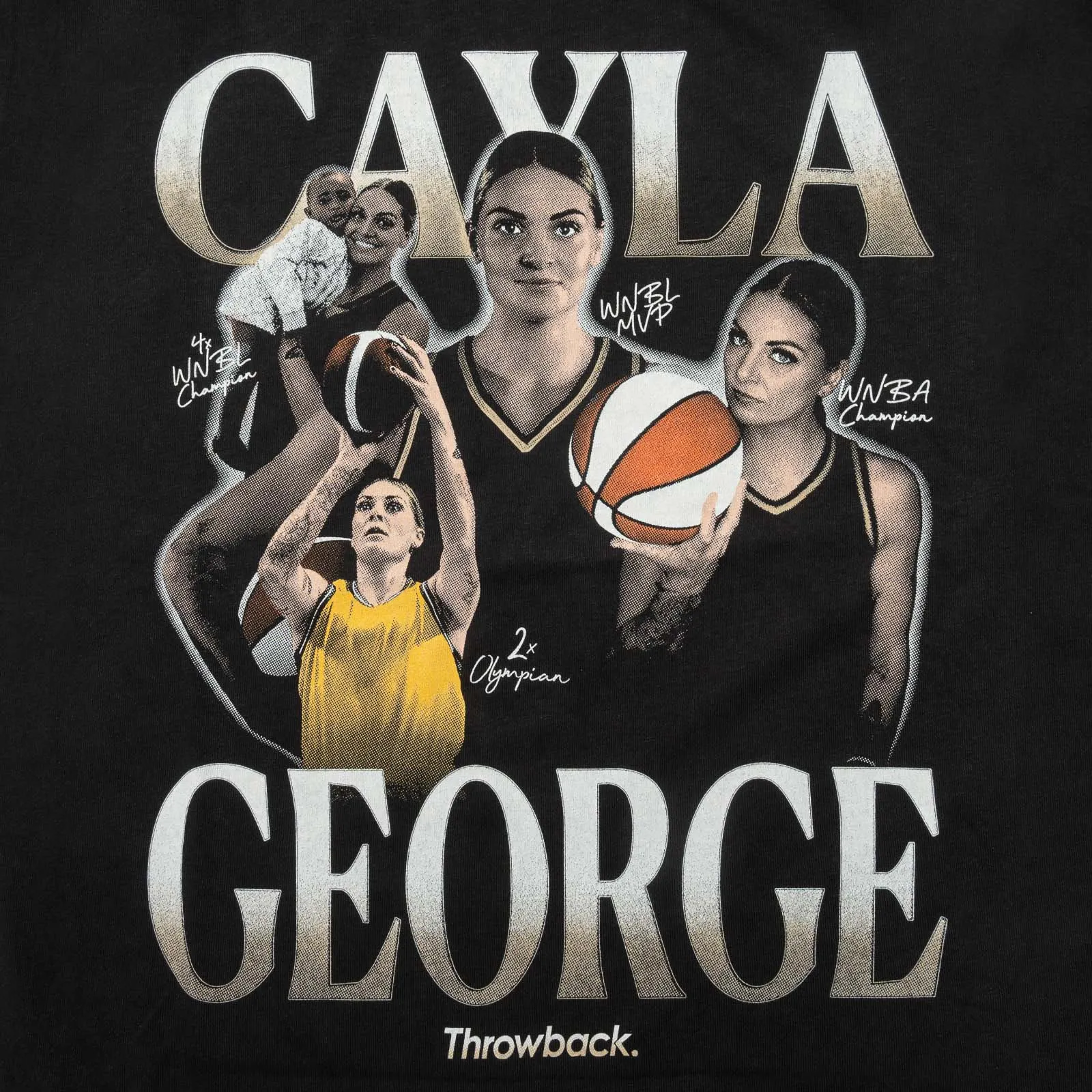 Cayla George Tribute T-Shirt - Faded Noir, In Honor of International Womens Day - Vintage Throwback Style