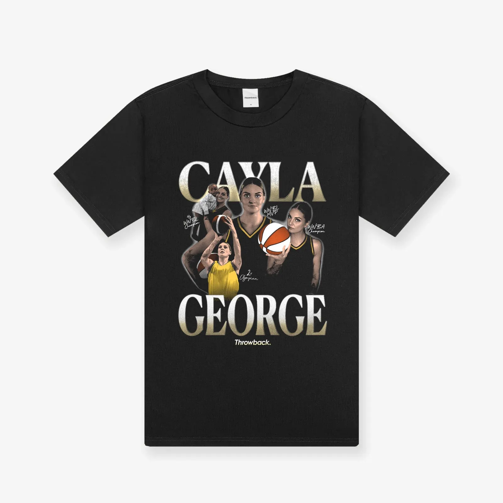 Cayla George Tribute T-Shirt - Faded Noir, In Honor of International Womens Day - Vintage Throwback Style