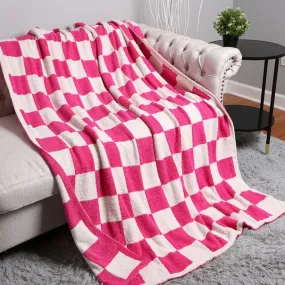 Checkerboard Patterned Throw Blankets ~ Various Styles