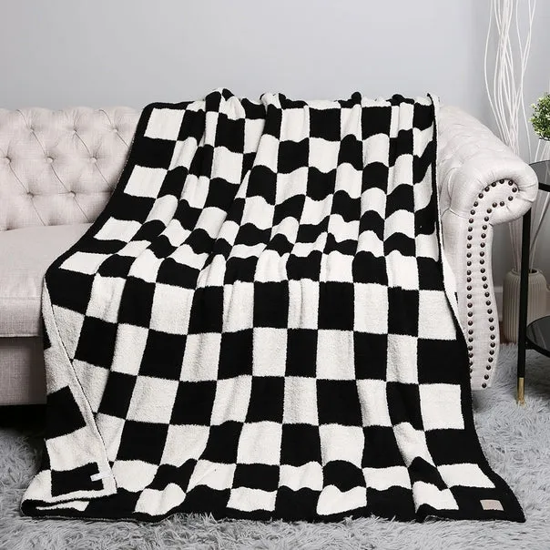 Checkerboard Patterned Throw Blankets ~ Various Styles