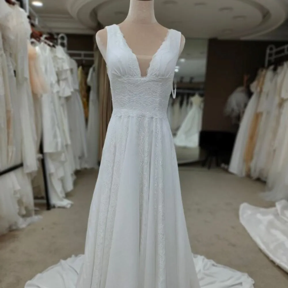 Chiffon Elegant Beach Bridal Gown