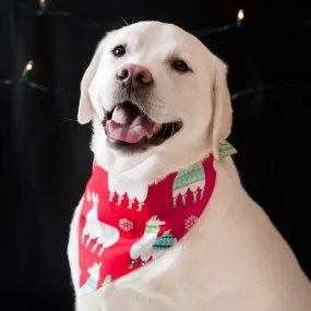 Christmas Bandanas Handmade Reversible with Llamas