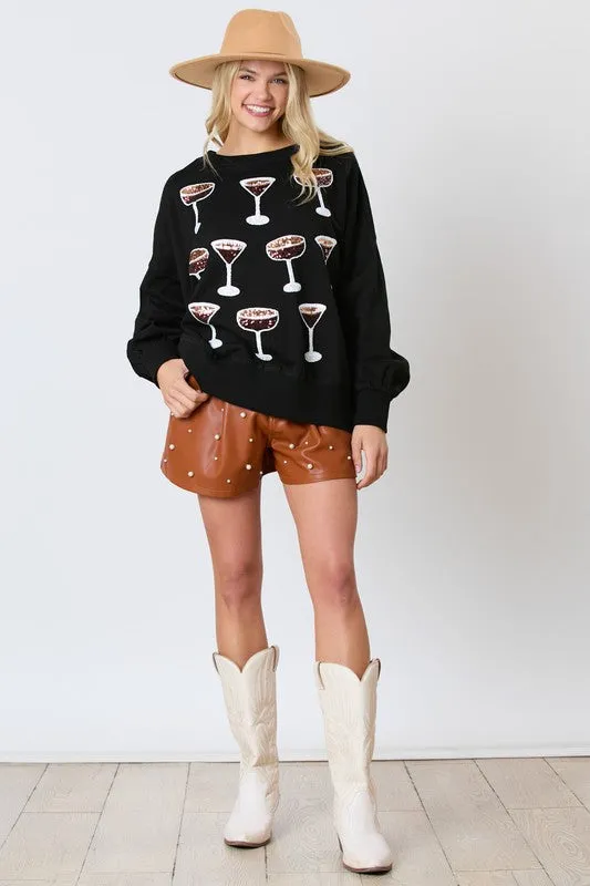 Coffee Martini Oversized Sweatshirt