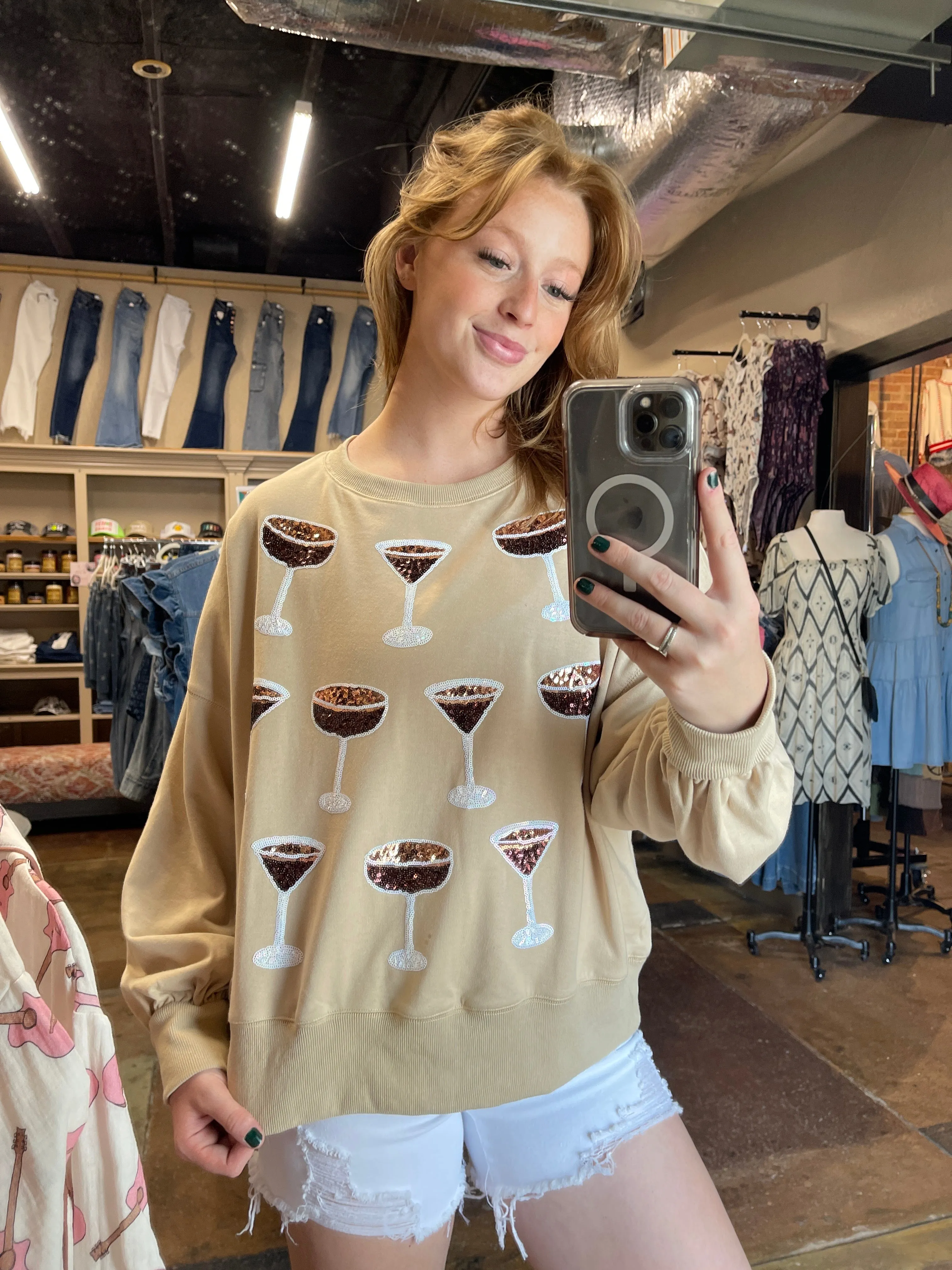 Coffee Martini Oversized Sweatshirt