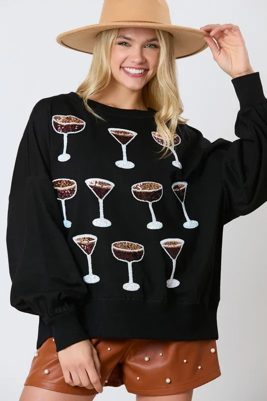 Coffee Martini Oversized Sweatshirt