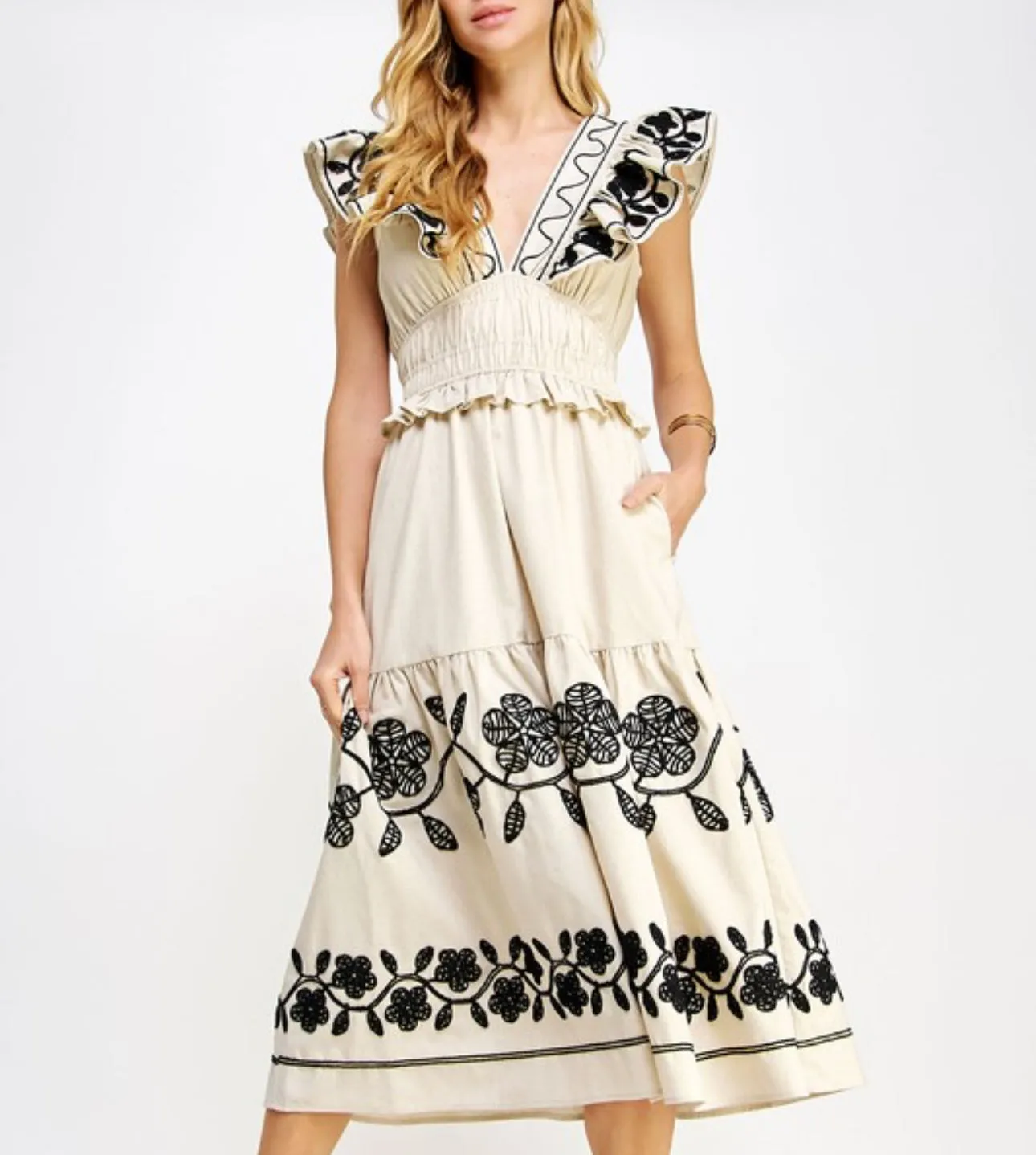 Corrine Embroidered Dress