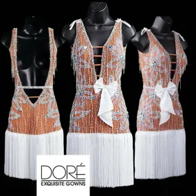 Dore Elegant Fringe Latin Dress