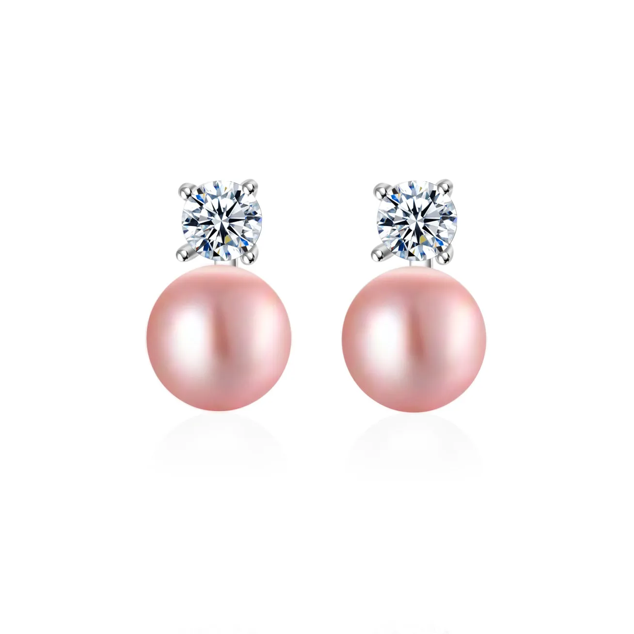 Elegant Freshwater Semi Round Pearl Earrings WE00419