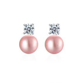 Elegant Freshwater Semi Round Pearl Earrings WE00419