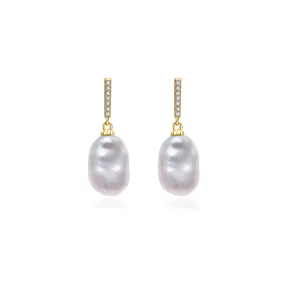 Elegant Keshi Freshwater Pearl Earrings WE00598