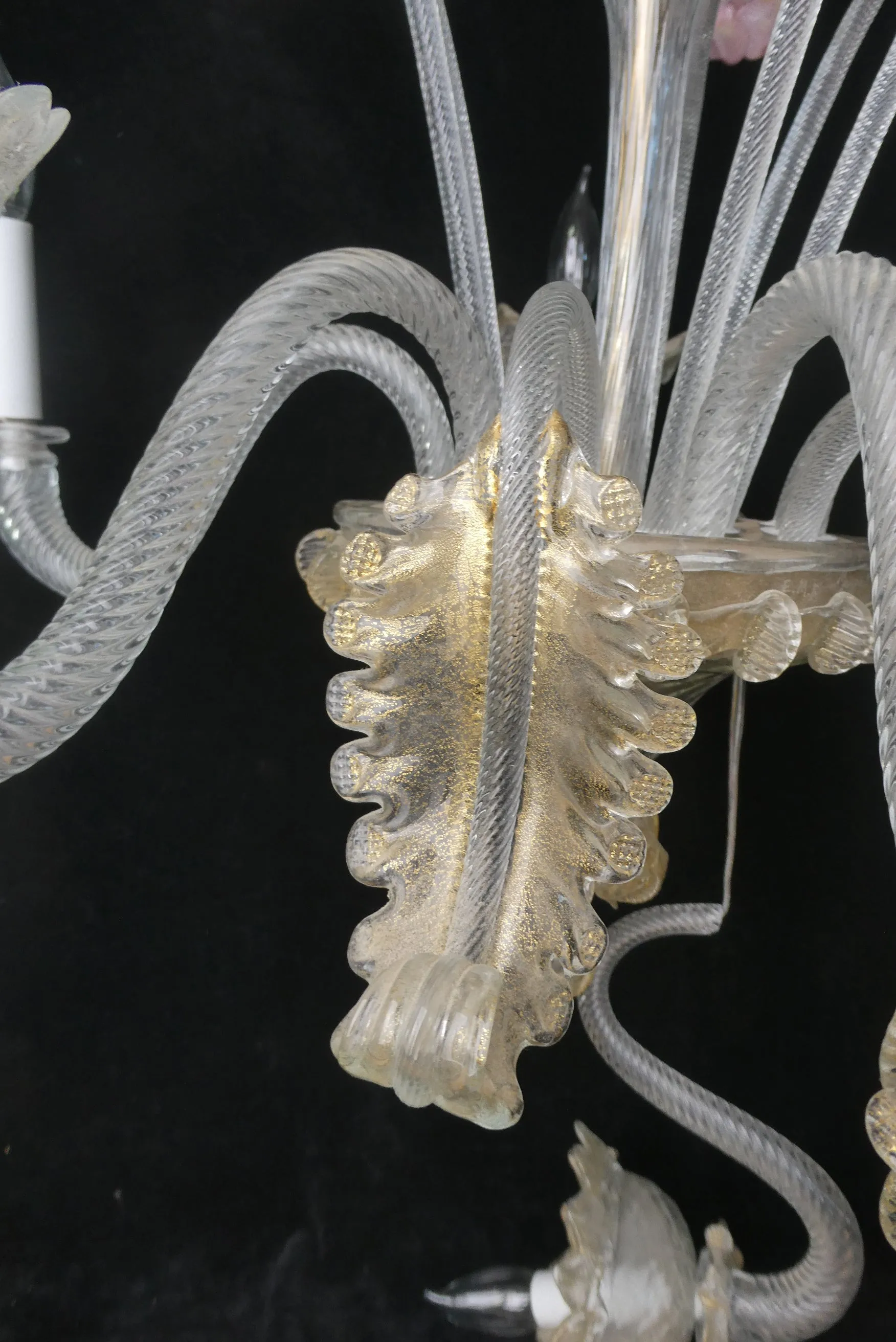 Elegant Murano Glass Chandelier - Needs some repairs