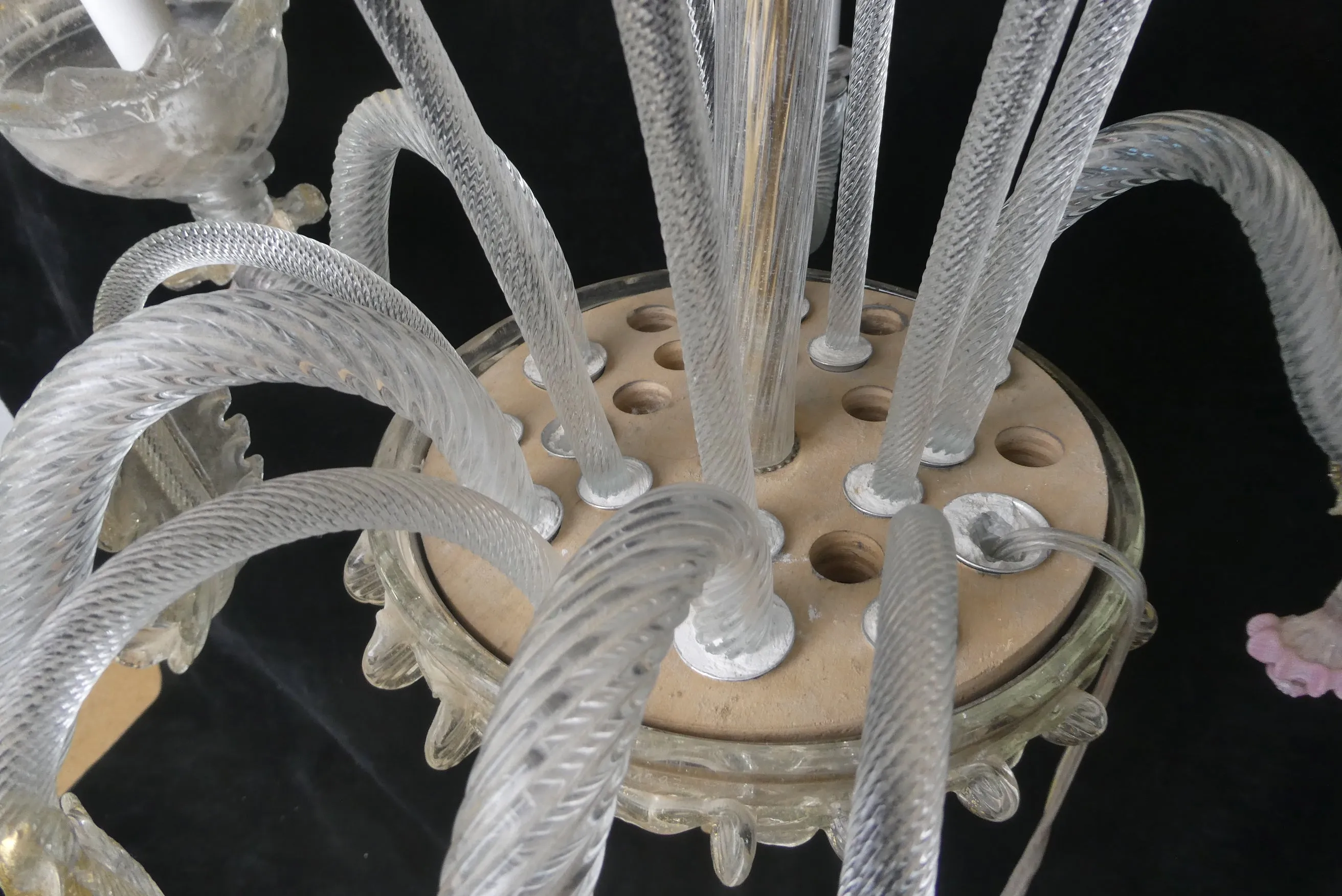 Elegant Murano Glass Chandelier - Needs some repairs