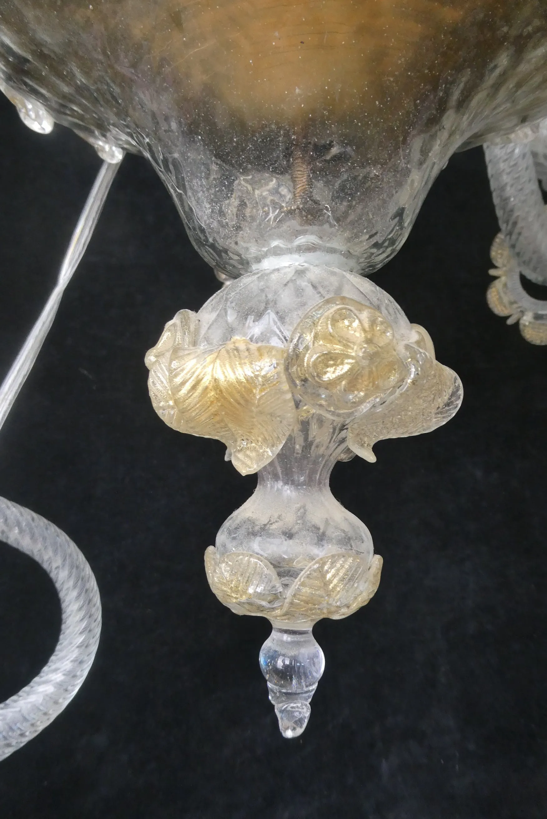 Elegant Murano Glass Chandelier - Needs some repairs