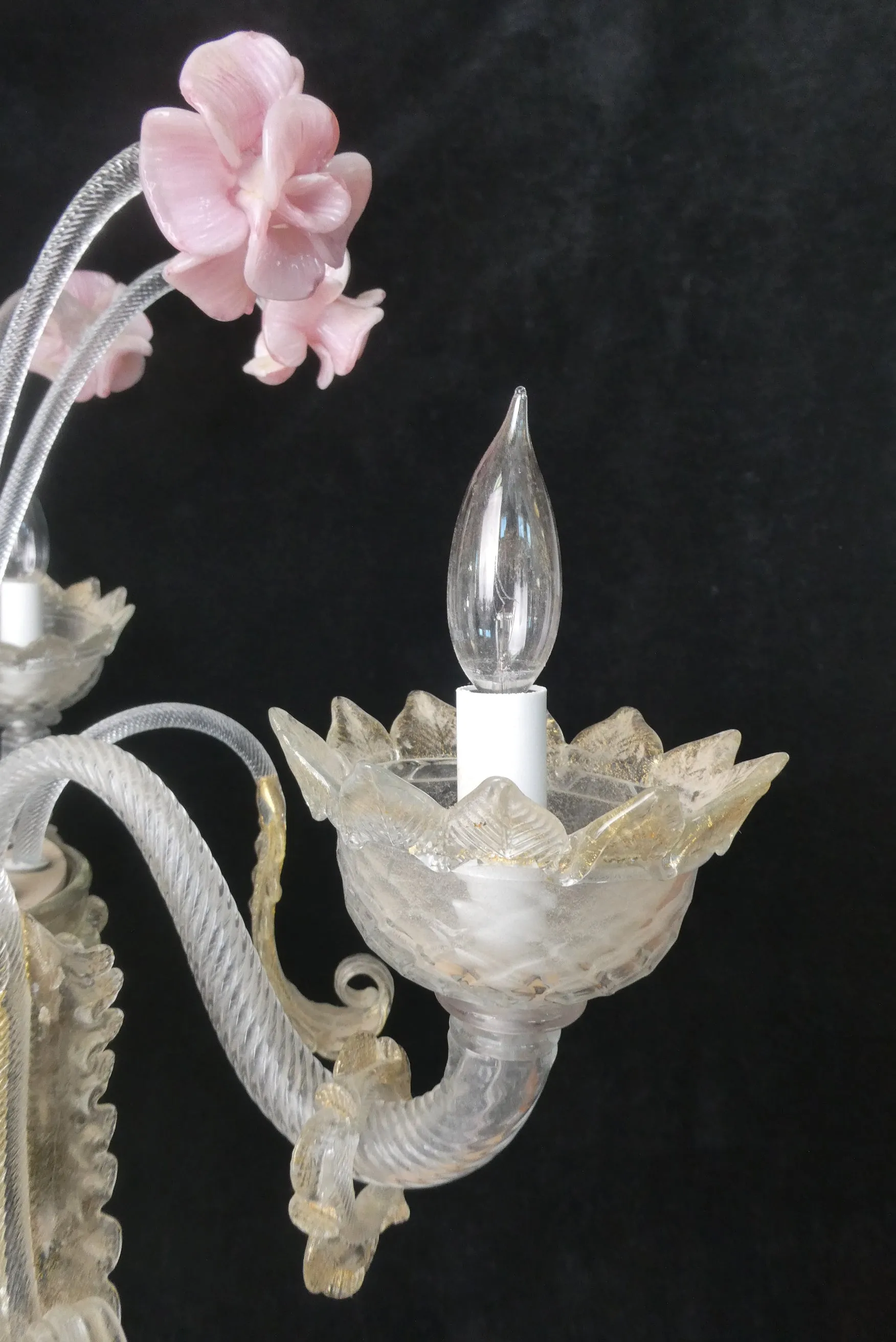 Elegant Murano Glass Chandelier - Needs some repairs