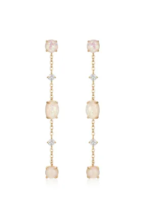 Elegant Opal Sway Dangle Earrings