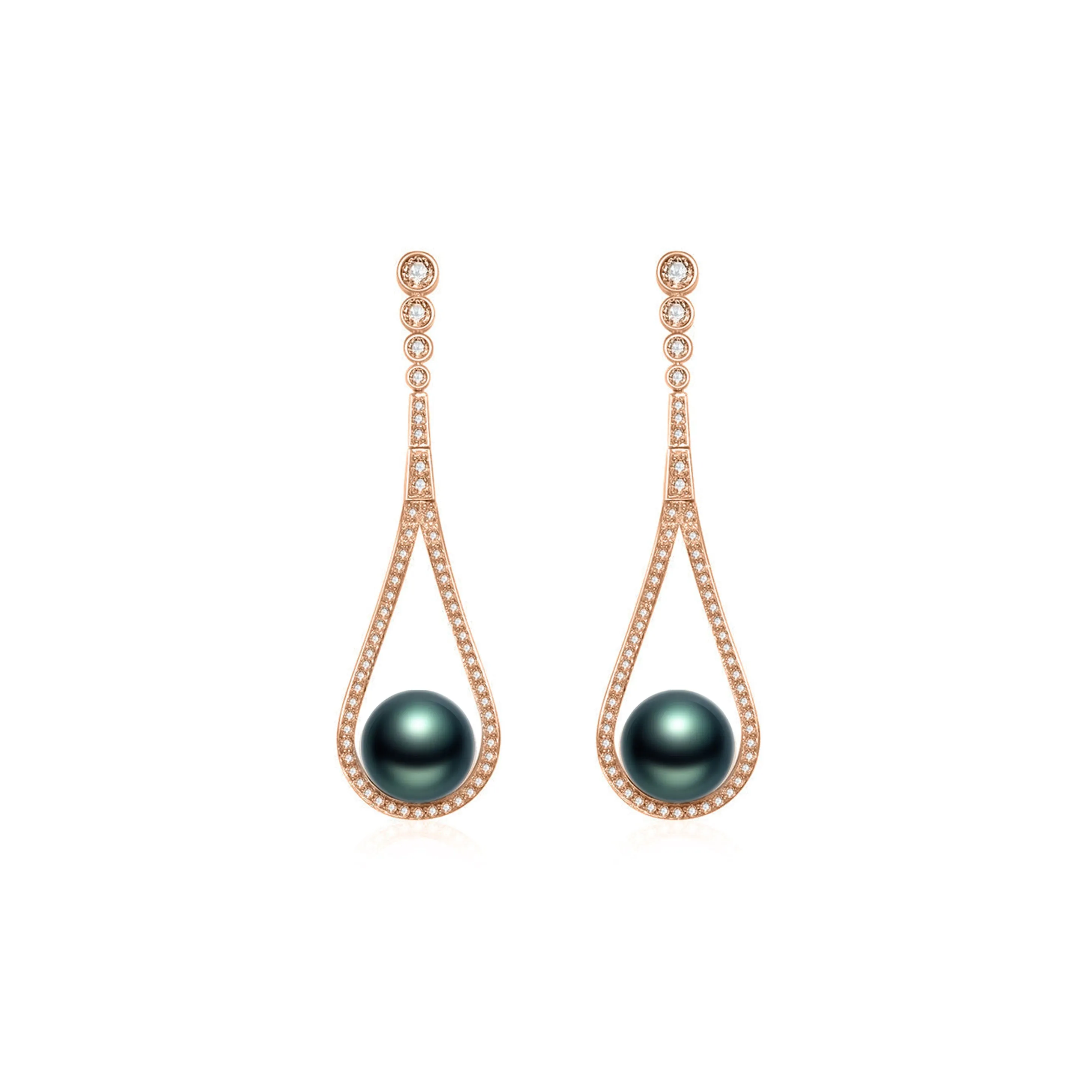 Elegant Tahitian Saltwater Pearl Earrings WE00393