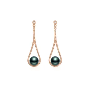 Elegant Tahitian Saltwater Pearl Earrings WE00393