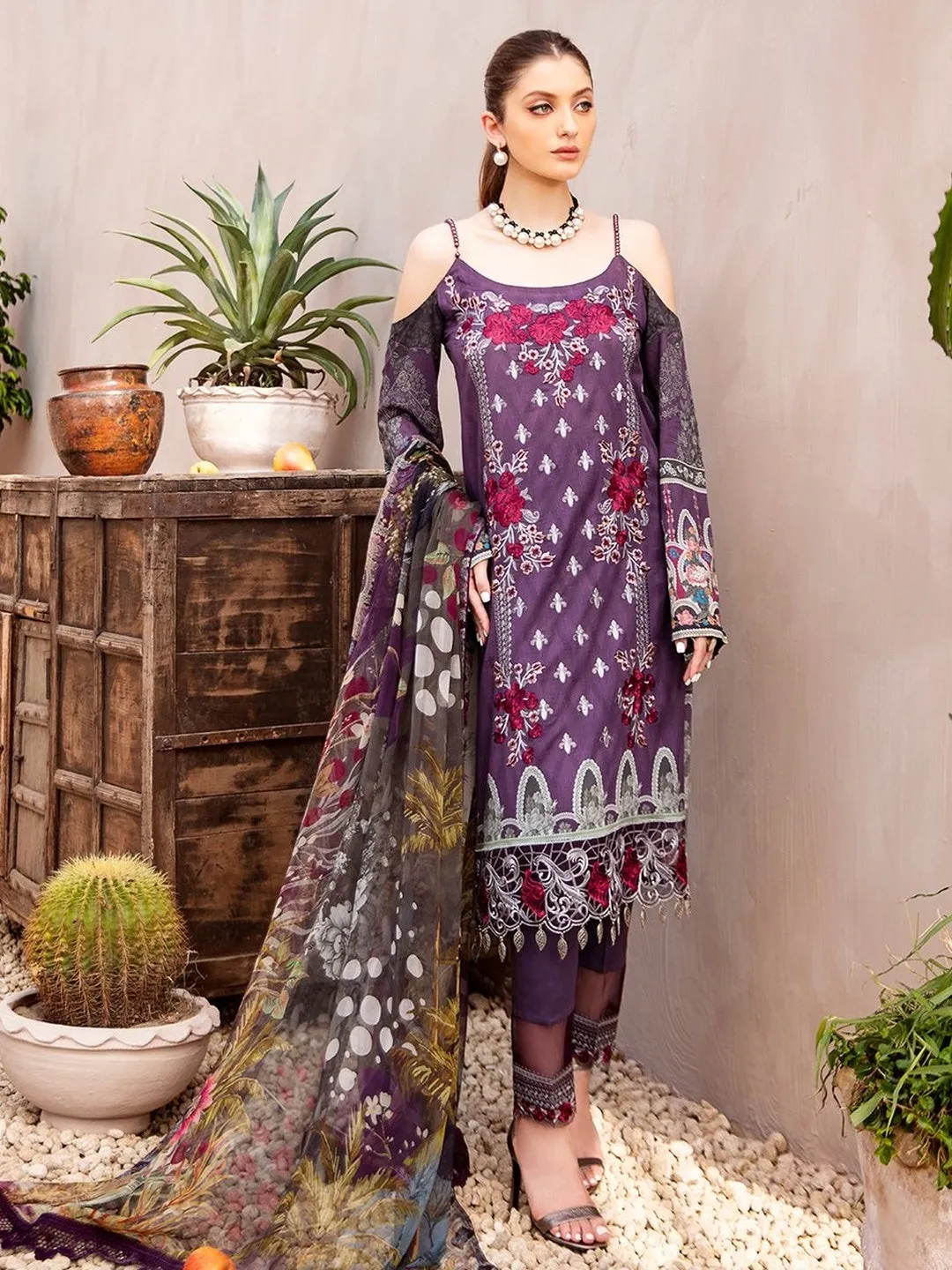 Embroidered Chiffon & Lawn